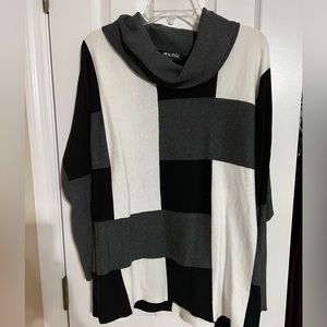 Womens Marble Colorblock Sweater
